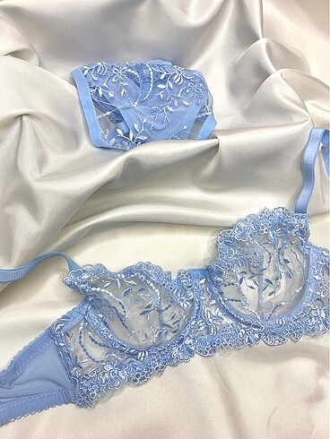 Blue Bralet Takım