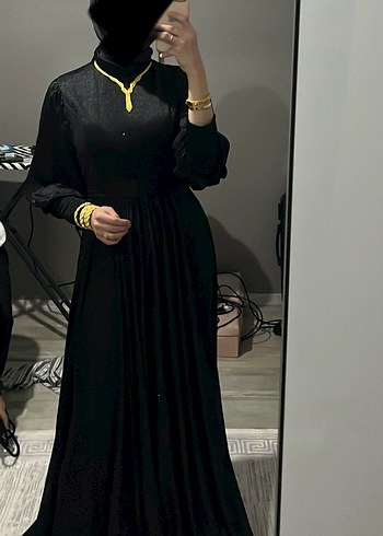 Uzun Siyah Abiye Elbise - Görsel 2