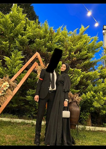 Uzun Siyah Abiye Elbise - Görsel 4