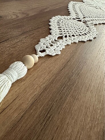 Beden Krem rengi cotton ip runner