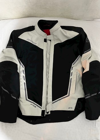 Diger Erkek Gri Beyaz Biker Ceket