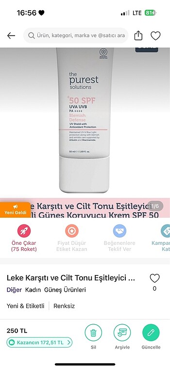 Renkli güneş kremi