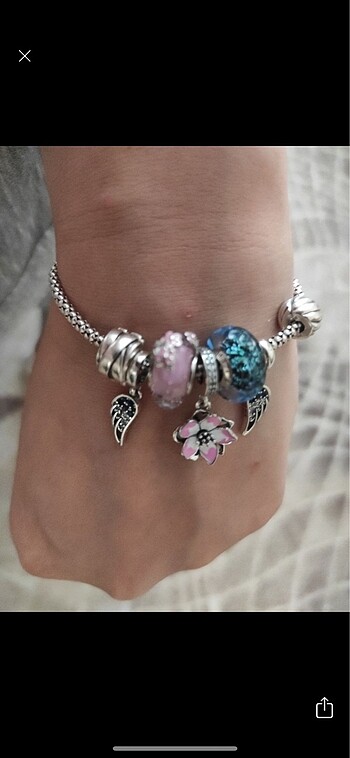 Pandora Orjinel pandora + 5 adet charm hediye granti belgesi var