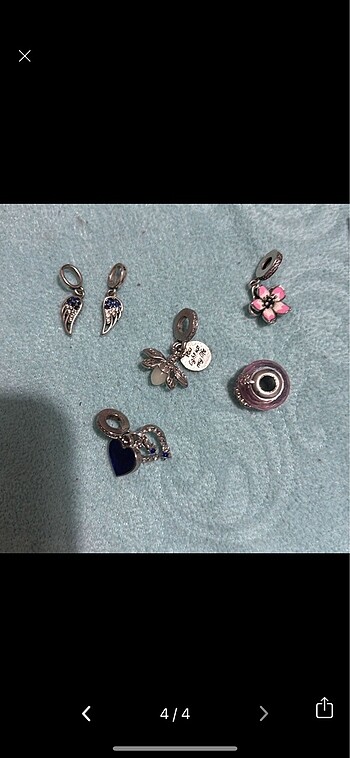 Beden Orjinel pandora + 5 adet charm hediye granti belgesi var