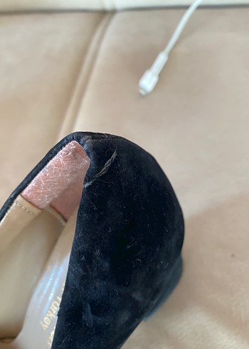 37 Beden siyah Renk Siyah Süet Stiletto Topuklu Kadın Ayakkabı