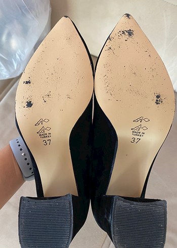Diğer Siyah Süet Stiletto Topuklu Kadın Ayakkabı