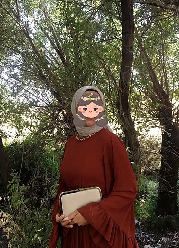 Diğer Pileli kiremit elbise 