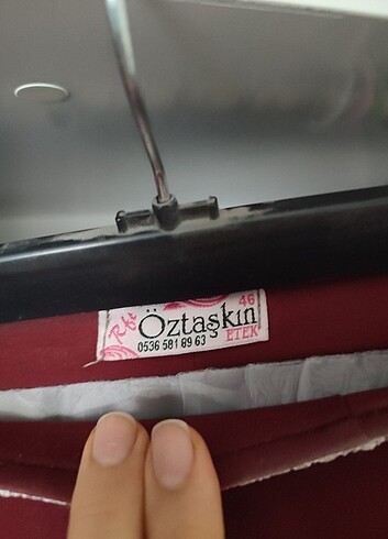 46 Beden bordo Renk Dantelli ı etek