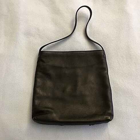 Gerçek Deri Siyah Kol Çantası - Görsel 2