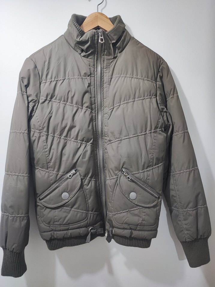 Kahverengi Fermuarlı Kadın Kışlık Ceket - Görsel 5