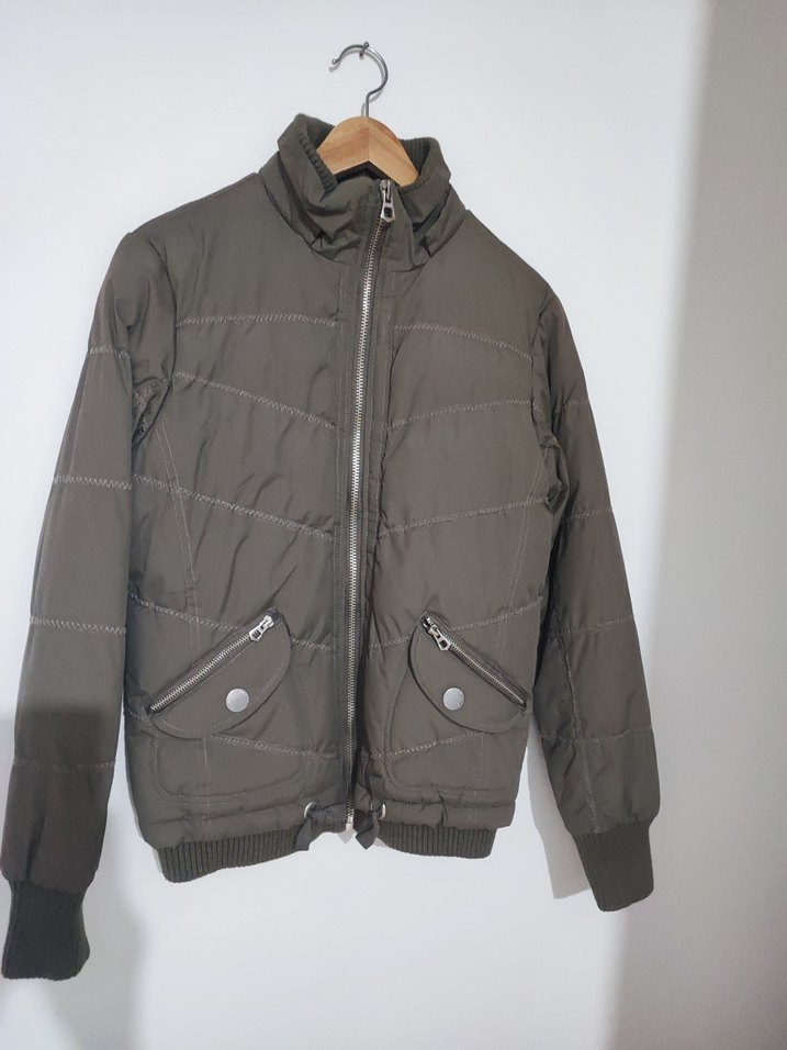 Kahverengi Fermuarlı Kadın Kışlık Ceket - Görsel 4