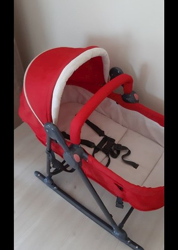 Kırmızı Bebek Beşiği ve Sepeti - Görsel 6