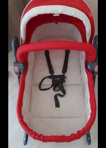 Kırmızı Bebek Beşiği ve Sepeti - Görsel 2