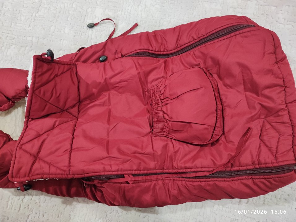 Bordo Bebek Taşıma Çantası - Görsel 4