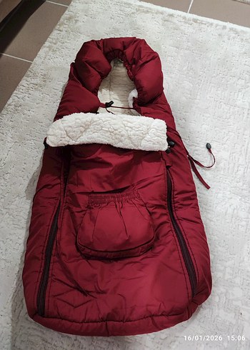 Bordo Bebek Taşıma Çantası - Görsel 2