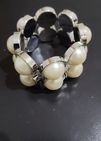 Beyaz Boncuklu Kadın Bileklik - Görsel 5