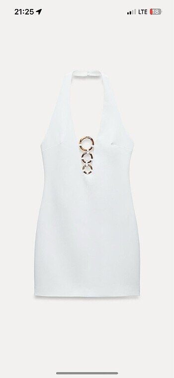 Halter yaka mini elbise