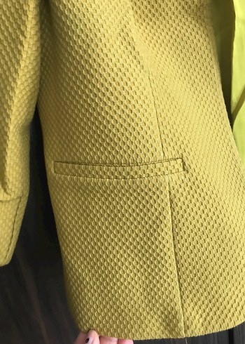 Sarı Kadın Midi Blazer Ceket - Görsel 5