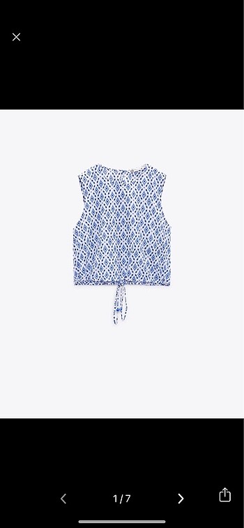 ZARA BAĞCIK DETAYLI TOP