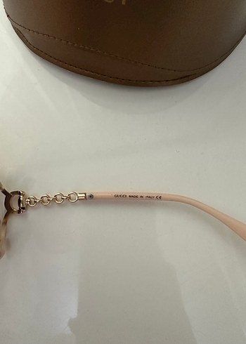 Gucci Bej Parlak Kadın Güneş Gözlüğü - Görsel 3