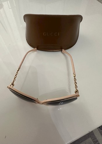 Gucci Bej Parlak Kadın Güneş Gözlüğü - Görsel 4