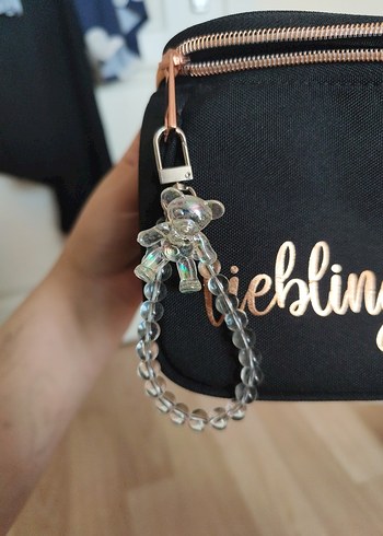 Şeffaf Ayıcık Figürlü Kadın Anahtarlık - Görsel 2