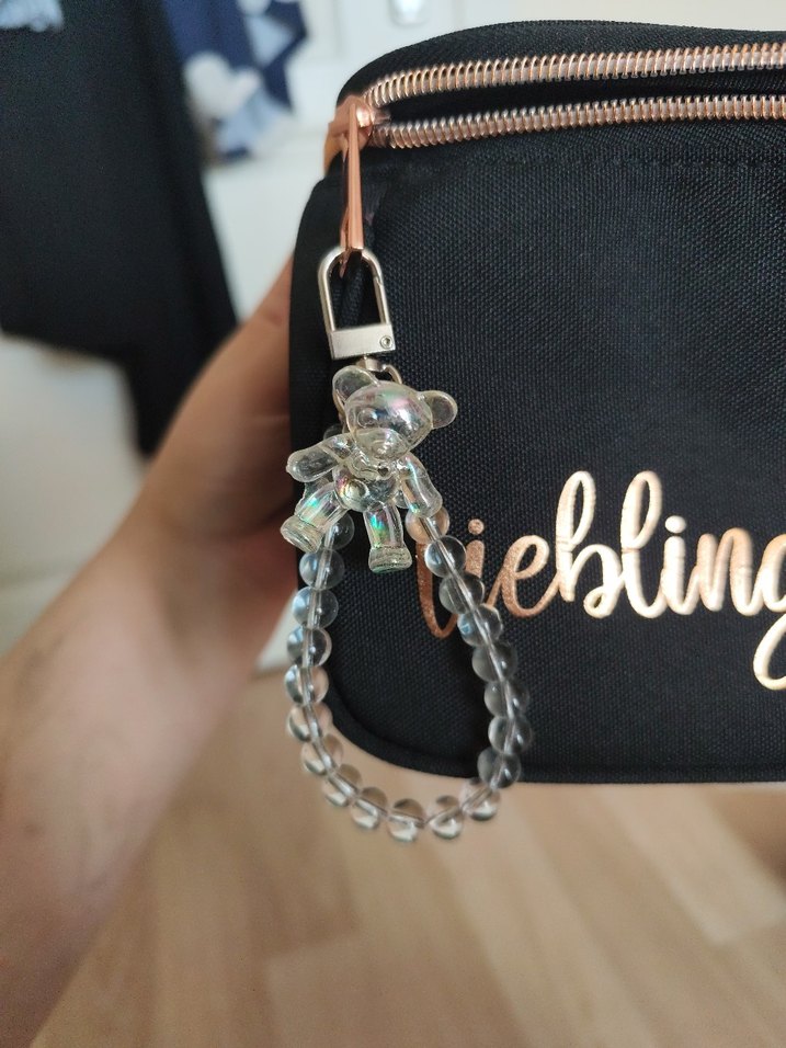 Şeffaf Ayıcık Figürlü Kadın Anahtarlık - Görsel 2