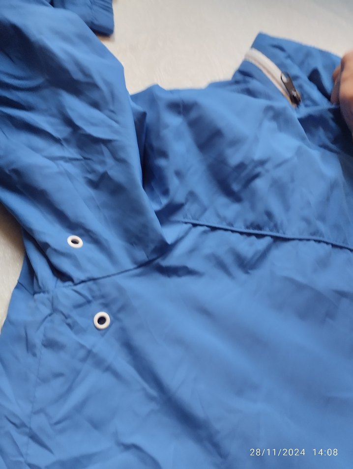 erkek Mavi Uzun Kollu Yağmurluk - Görsel 3