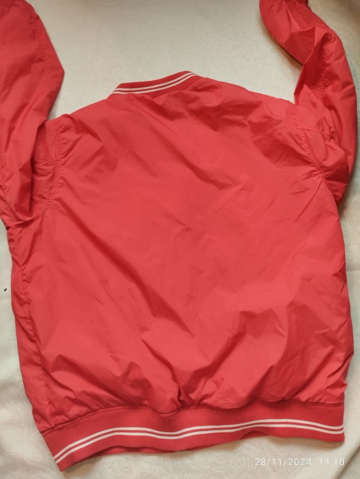 Kırmızı Spor erkek yağmurluk içi kumaş Ceket - Görsel 2