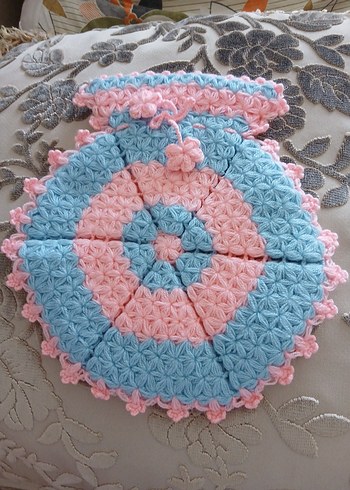 Nakışlı Pastel Çok Renkli Bebek Önlüğü. 3 adefi 100 olur. - Görsel 2