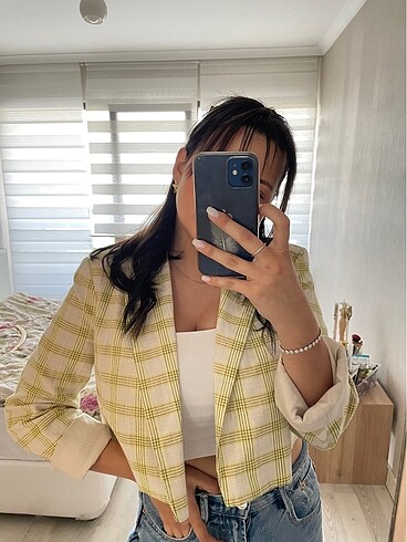 CROP BLAZER CEKET