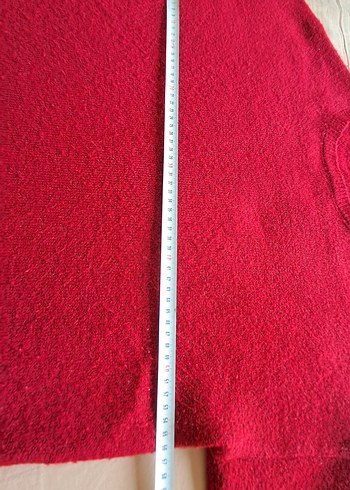 SATILDI.  #Kırmızı Uzun Kollu yün Kadın #elbise - Görsel 3