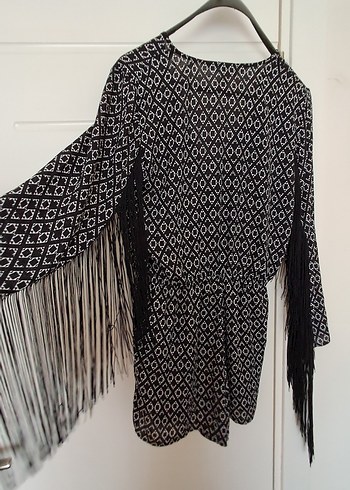 Püsküllü Uzun Kollu Bohem #tulum - Görsel 5