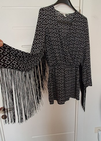 Püsküllü Uzun Kollu Bohem #tulum - Görsel 2