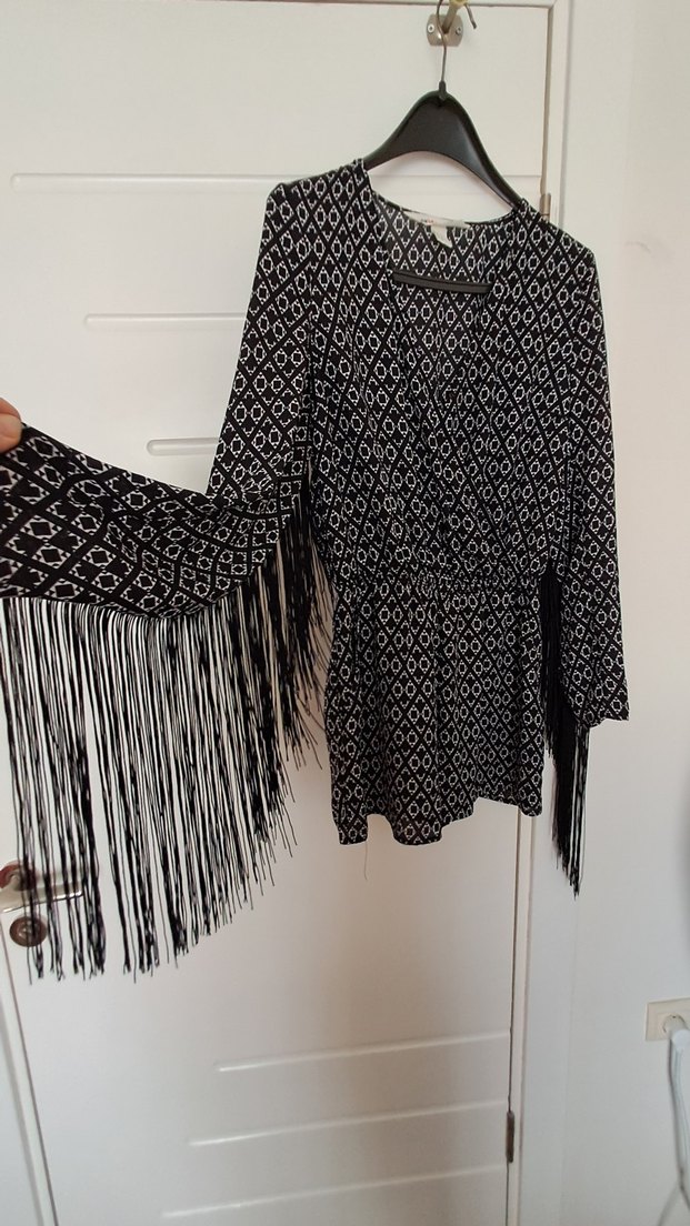 Püsküllü Uzun Kollu Bohem #tulum - Görsel 2