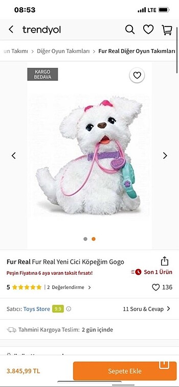 Fur Real cici köpeğim gogo