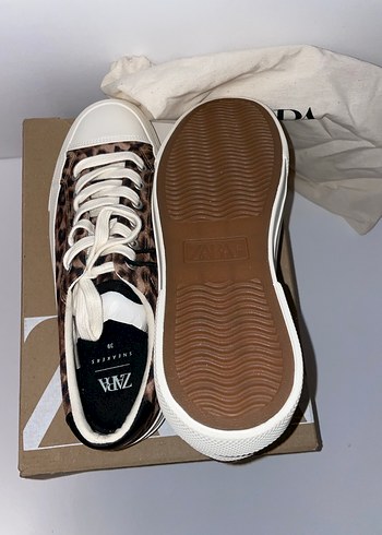 Zara Leopar Desenli Platform Kadın Spor Ayakkabı - Görsel 3