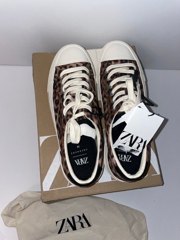 Zara Leopar Desenli Platform Kadın Spor Ayakkabı - Görsel 2