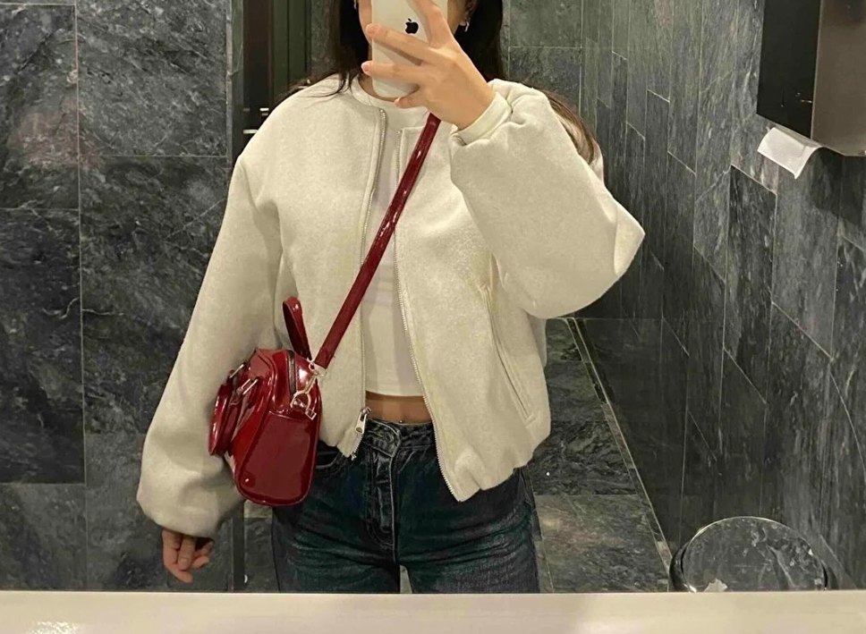 bordo rugan çanta - Görsel 2