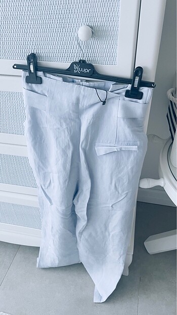 Zara Zara bebe mavisi keten pantalon