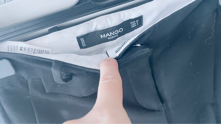 xs Beden Kot kumaşı gibi kalın kumaş pantalon