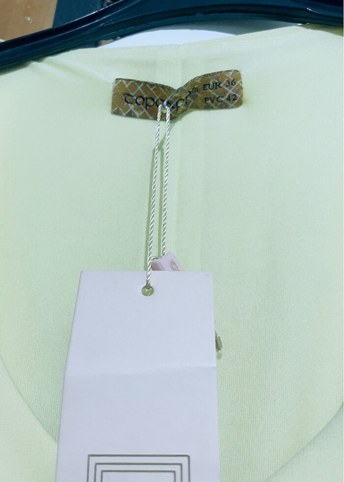 Kumaş sarı elbise - Görsel 5