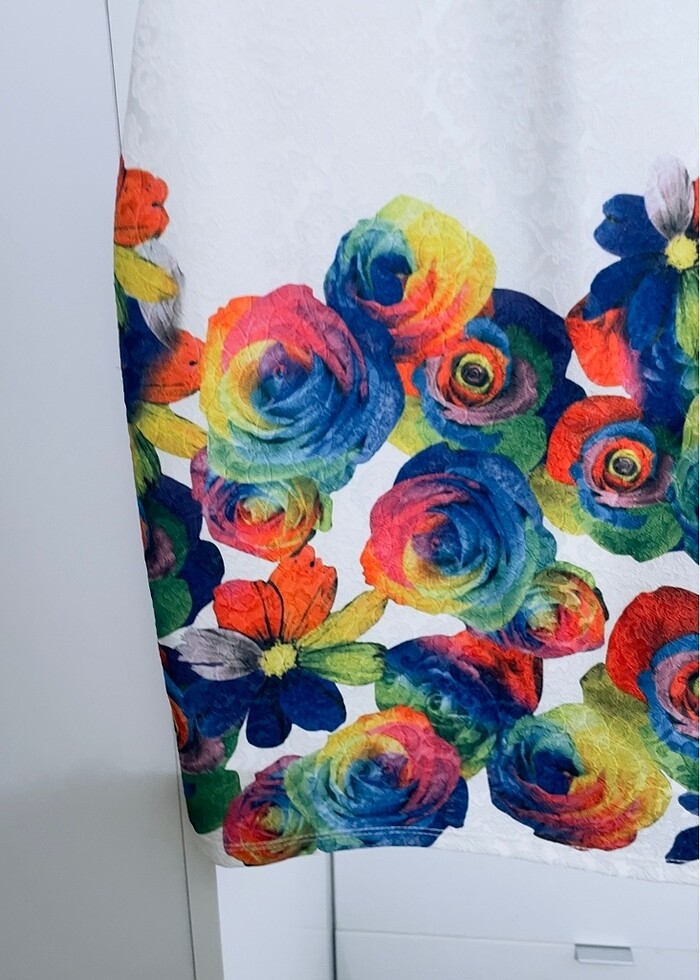 Yaka taşlı elbise - Görsel 3