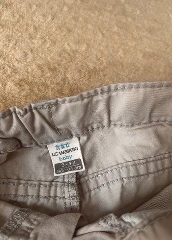 4 Yaş Beden Bej Renk Erkek Çocuk Denim Pantolon
