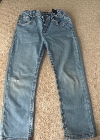 Erkek Çocuk Gri Bol Kesim Denim Pantolon