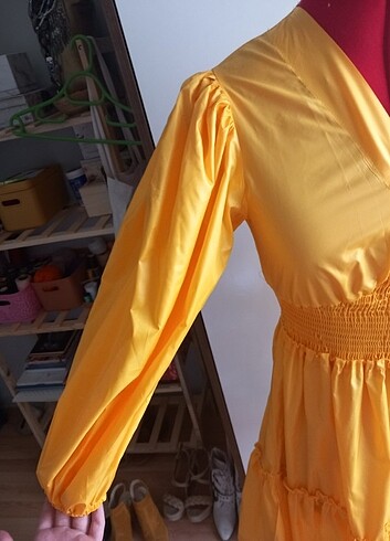 xs Beden Paraşüt kumaş yazlık elbise 