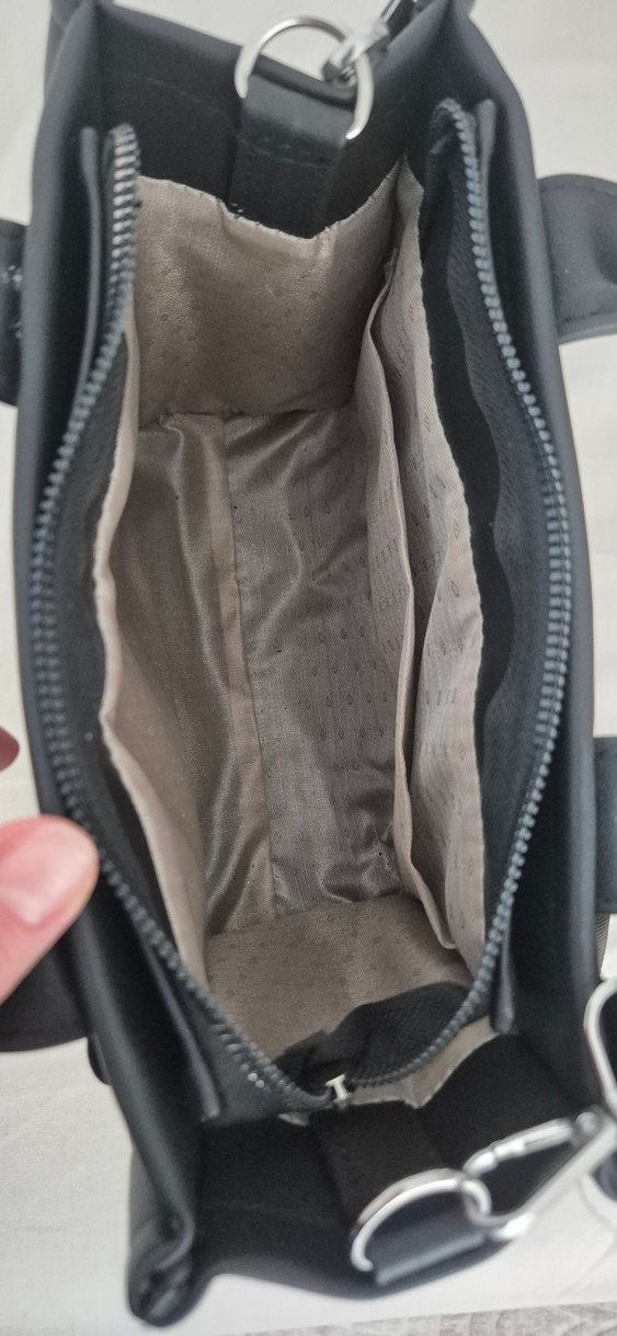 Fermuarlı Siyah Deri Kadın Çantası - Görsel 3