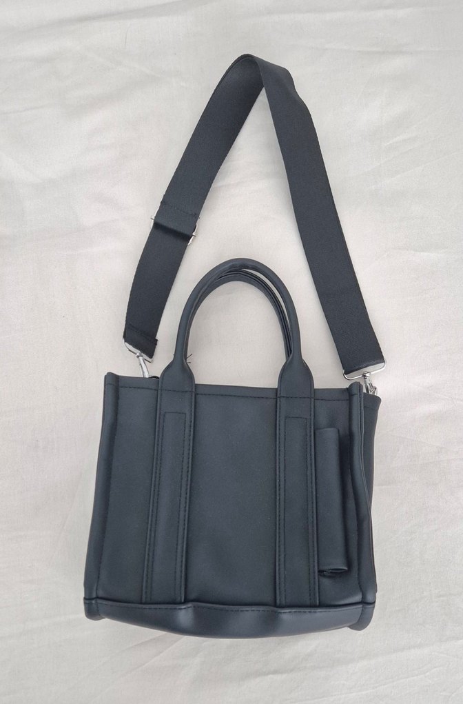 Fermuarlı Siyah Deri Kadın Çantası - Görsel 4