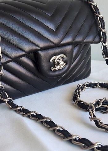 Chanel Chanel 55 Hakiki Deri Canta 18cm/15cm