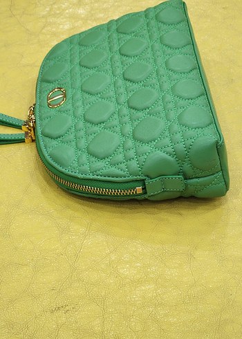  Beden yeşil Renk Dior Hakiki Deri Makyaj&Clutch